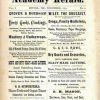 Academy Herald [1877-1879], Vol. 1, No. 1