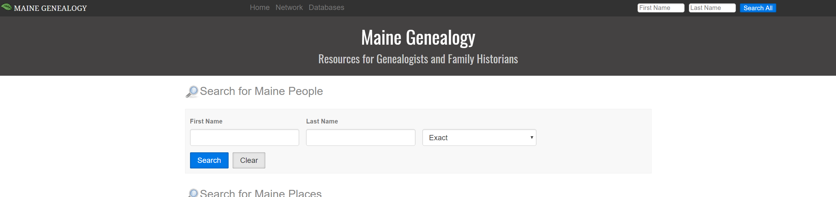 Maine Genealogy Network